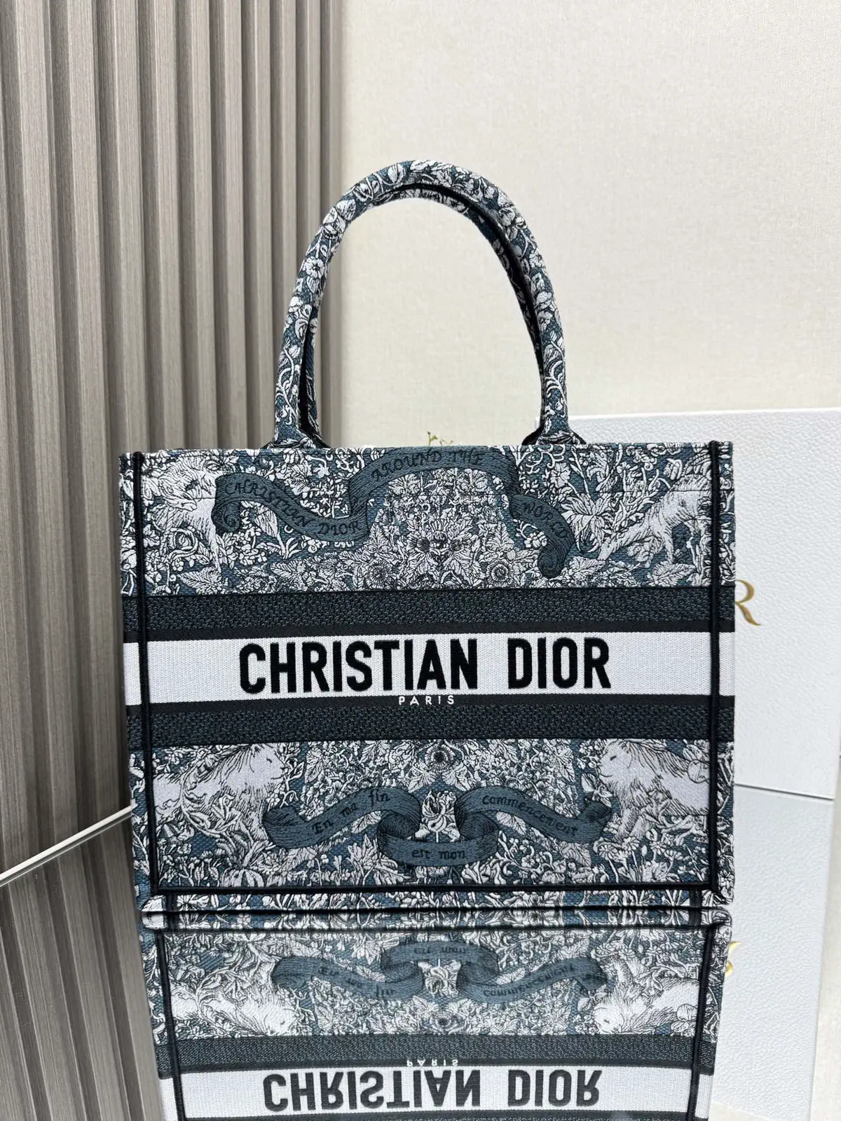 Dior Patterned Book Tote Bag image 1