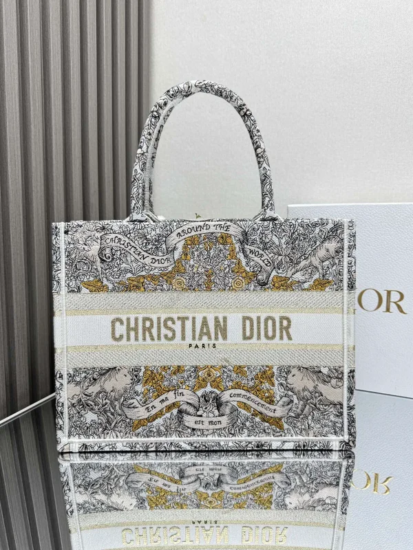Dior Embroidered Book Tote Bag image 1