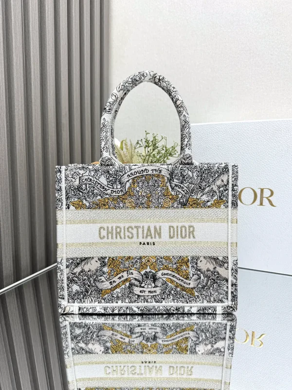 Dior Embroidered Book Tote Bag image 1