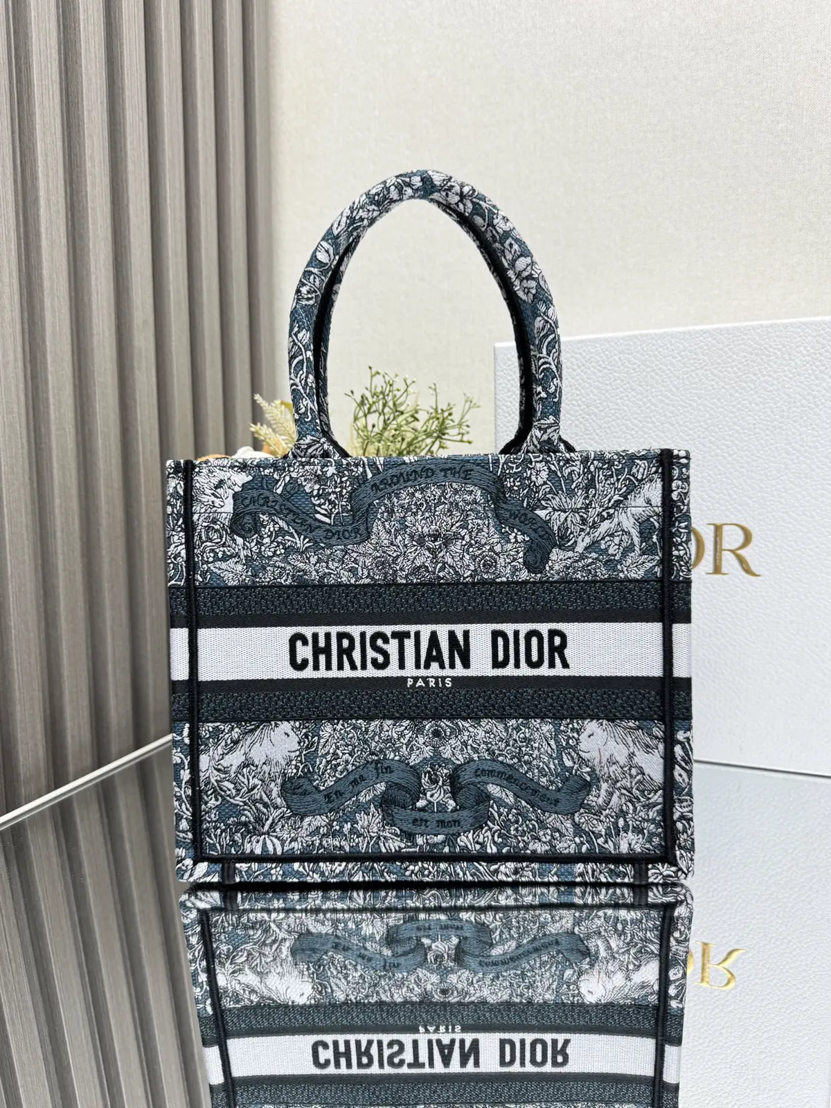 Dior Embroidered Tote Bag image 1