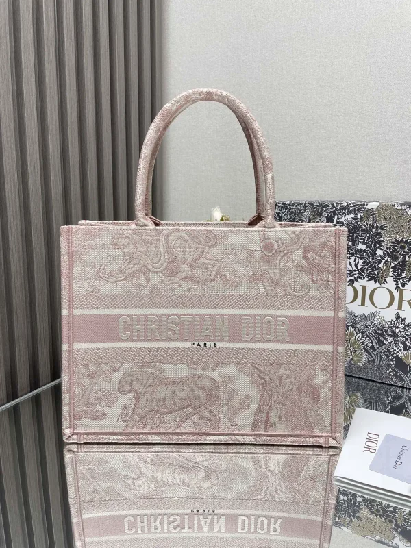 Dior Embroidered Tiger Motif Book Tote Bag image 1