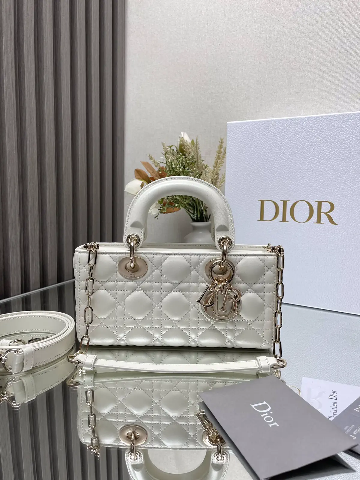 Dior Lady D-Joy Quilted Top Handle Bag image 1