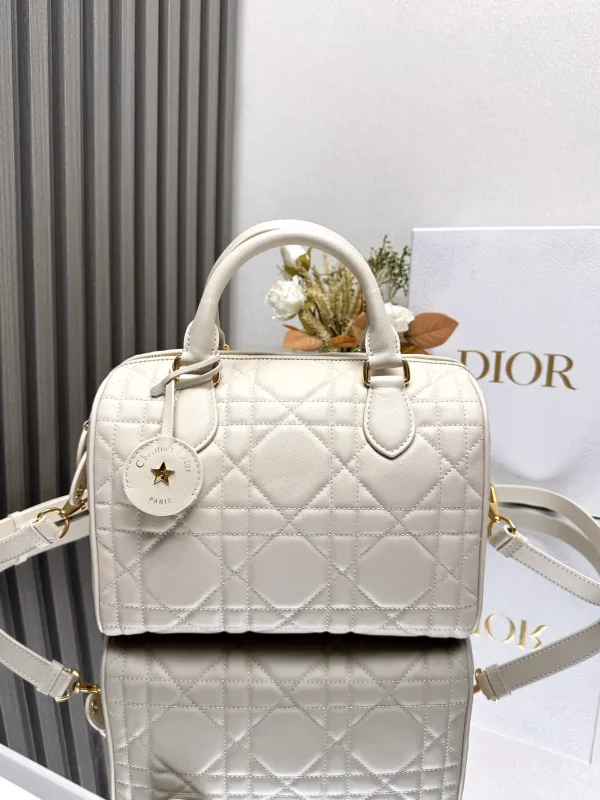 Dior Quilted Checkerboard Top Handle Bag image 1