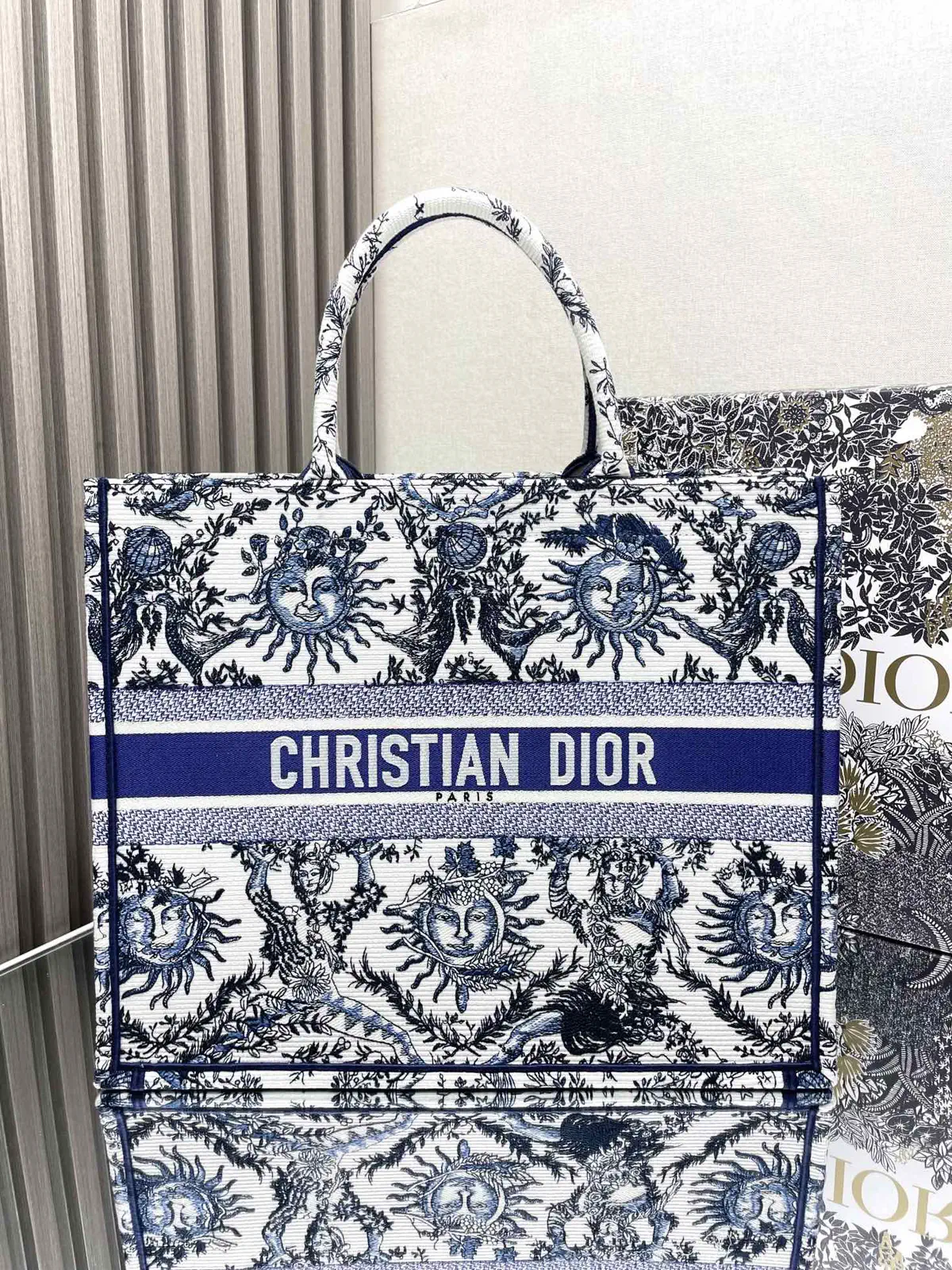 Dior Sun Constellation Embroidered Book Tote Bag image 1
