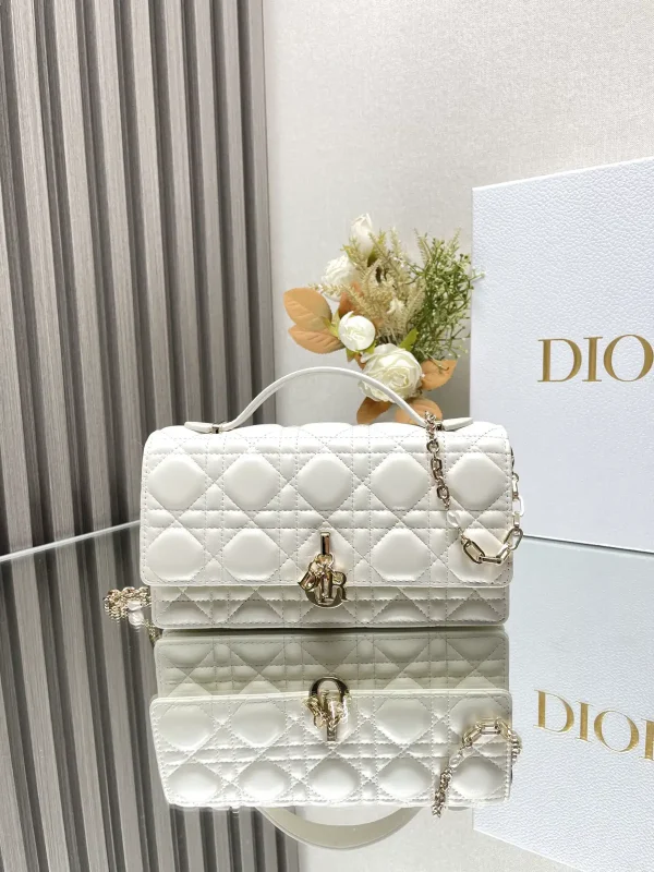 Dior Quilted Top Handle Crossbody Clutch Bag image 1