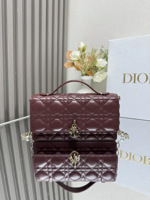 Dior Quilted Top Handle Crossbody Clutch Bag image 1