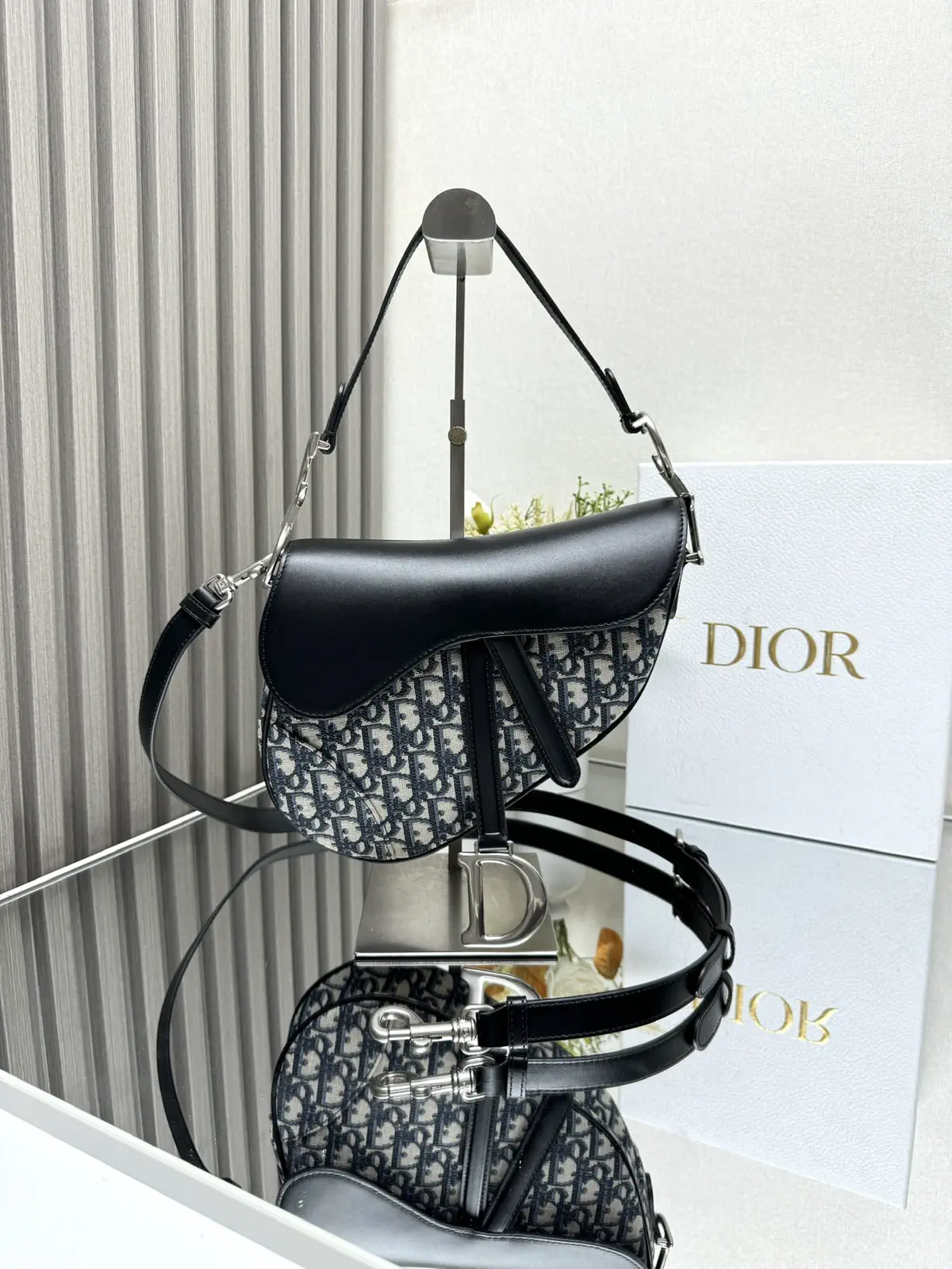 Dior Monogram Saddle Bag with Detachable Strap image 1