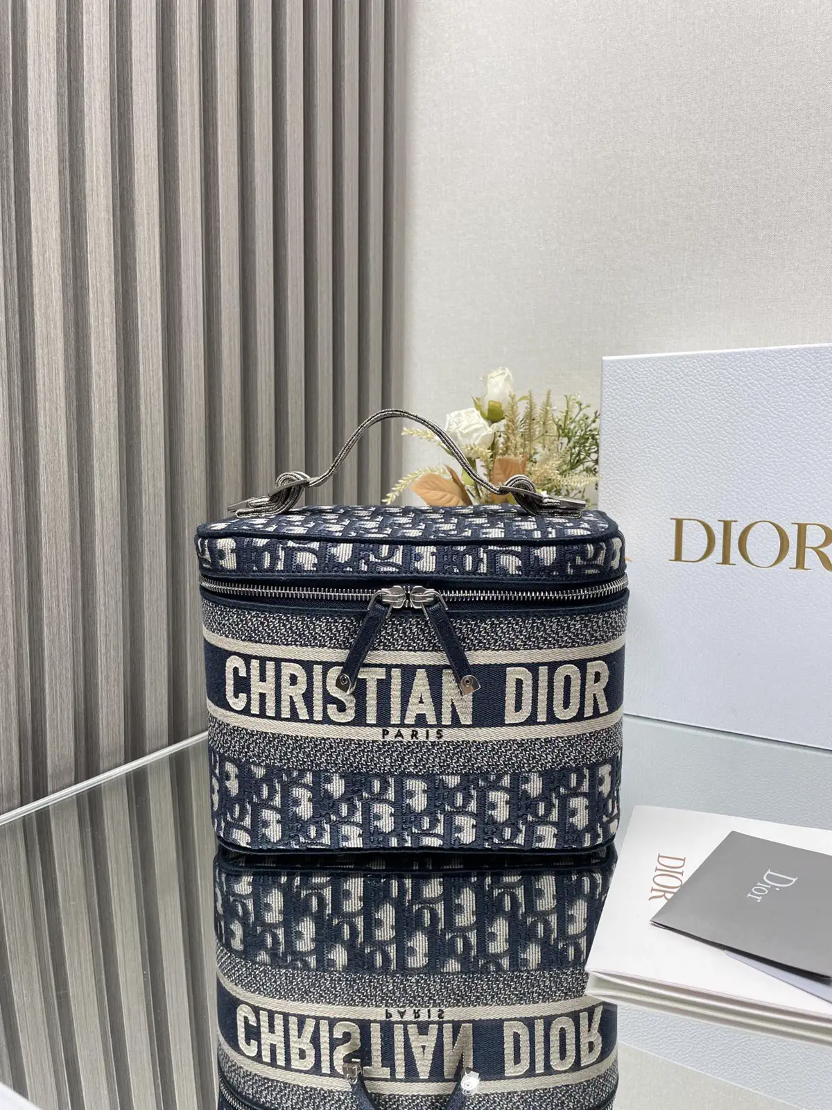Dior Oblique Monogram Top Handle Toiletry Bag image 1