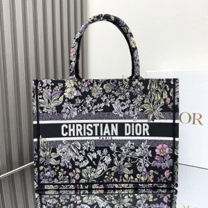 Dior Floral Embroidered Book Tote Bag image 1