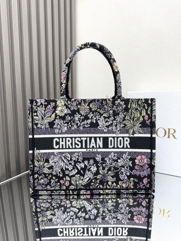 Dior Floral Embroidered Book Tote Bag image 1