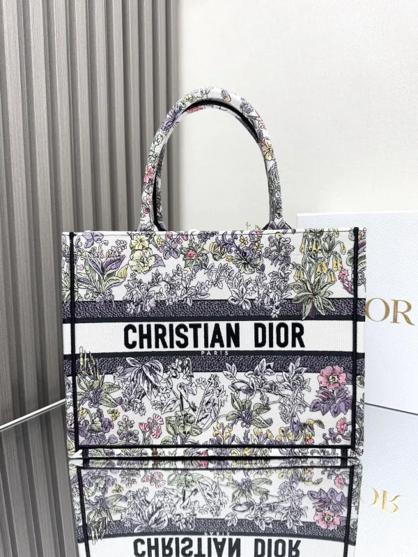 Dior Floral Embroidered Book Tote Bag image 1