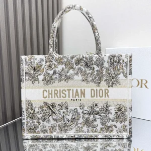 Dior Floral Embroidered Book Tote Bag image 1