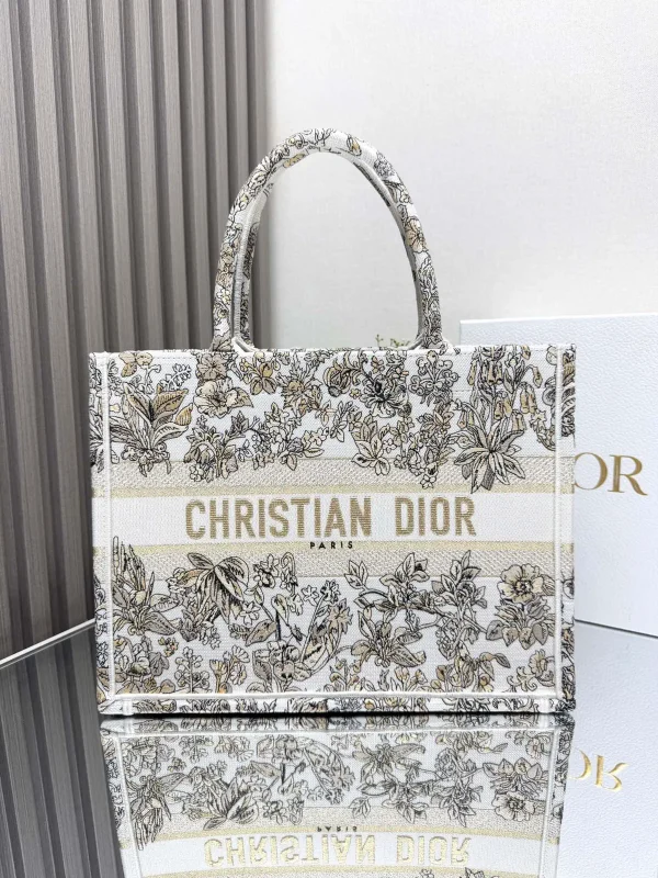 Dior Floral Embroidered Book Tote Bag image 1