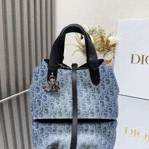 Dior Monogram Denim Top Handle Bag image 1