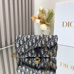 Dior Saddle Monogram Chain Clutch image 1