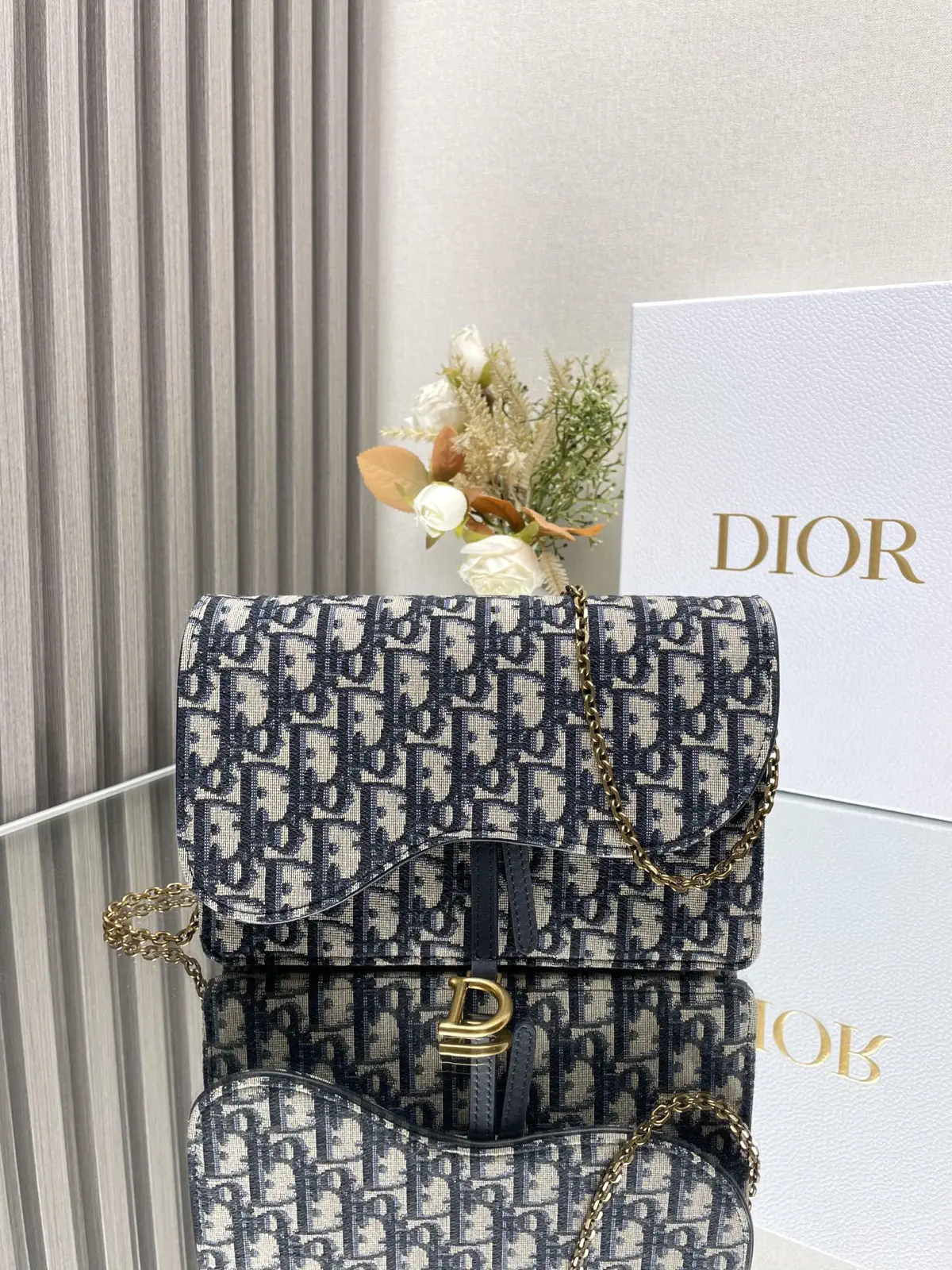 Dior Oblique Chain Crossbody Bag image 1
