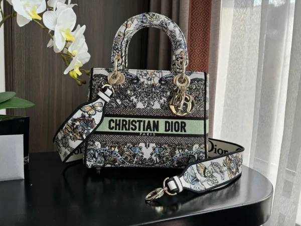 Dior Embroidered Top Handle Bag image 1