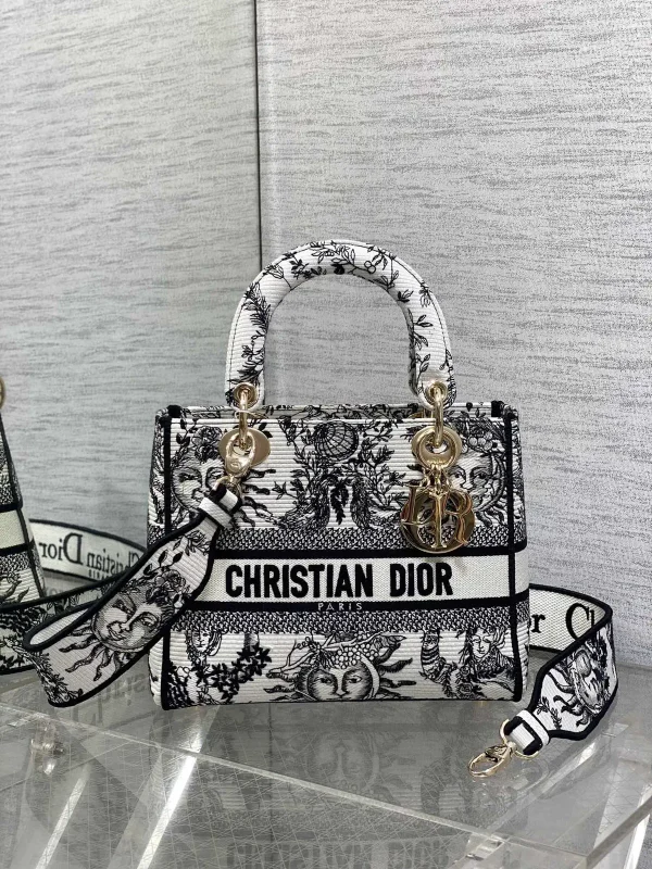 Dior Embroidered Top Handle Bag image 1