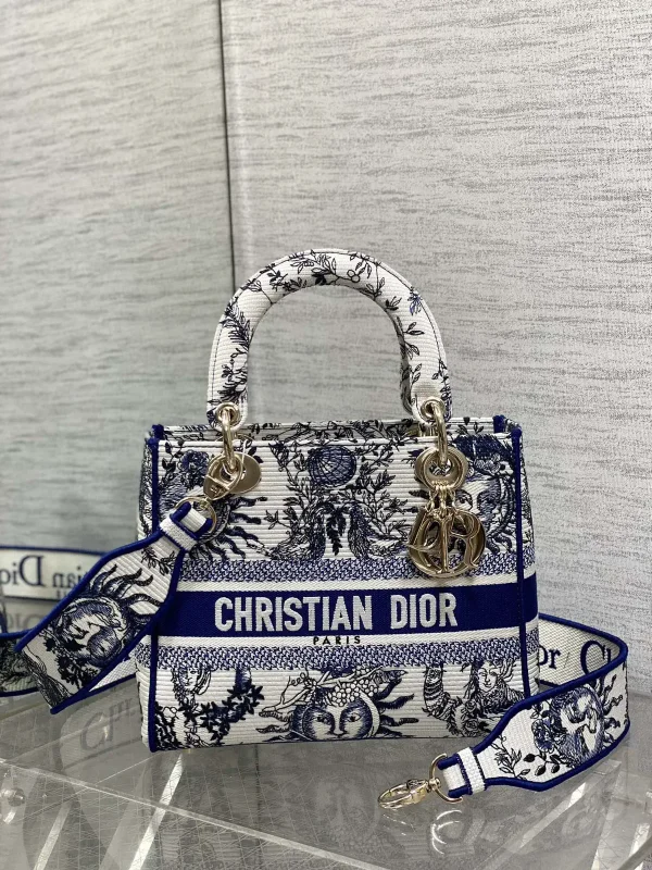 Dior Embroidered Top Handle Bag image 1