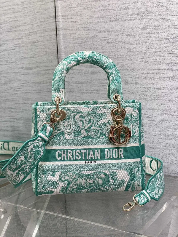 Dior Embroidered Jungle Tiger Top Handle Bag image 1
