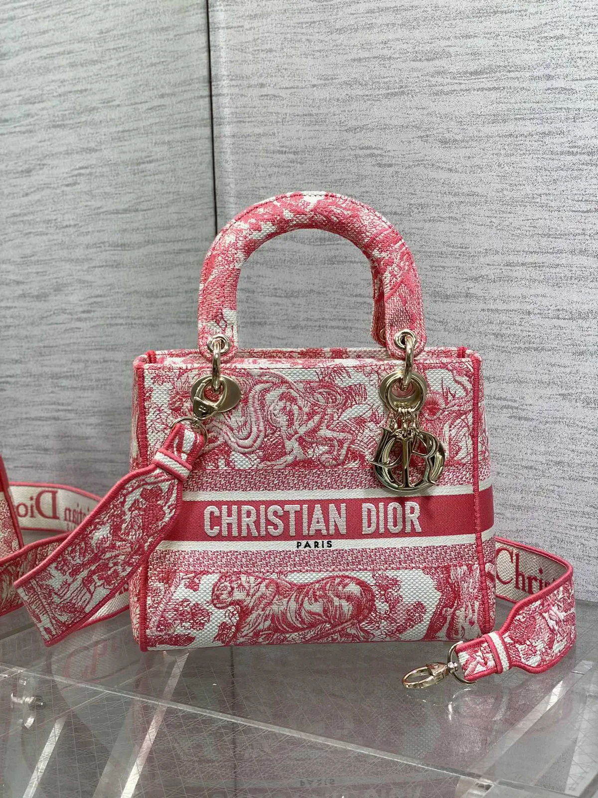 Dior Embroidered Top Handle Bag image 1