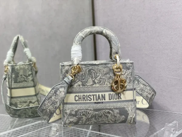 Dior Embroidered Top Handle Bag image 1