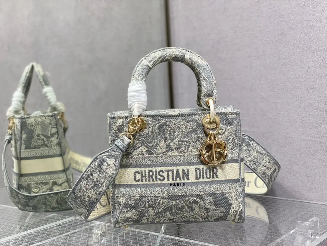 Dior Embroidered Top Handle Bag image 1
