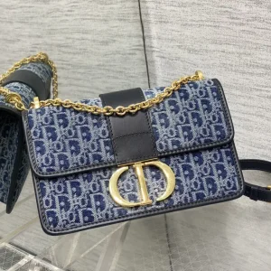 Dior Montaigne Denim Chain Shoulder Bag image 1