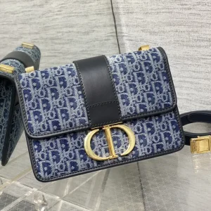 Dior 30 Montaigne Denim Monogram Shoulder Bag image 1