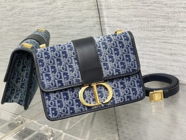 Dior 30 Montaigne Denim Monogram Shoulder Bag image 1