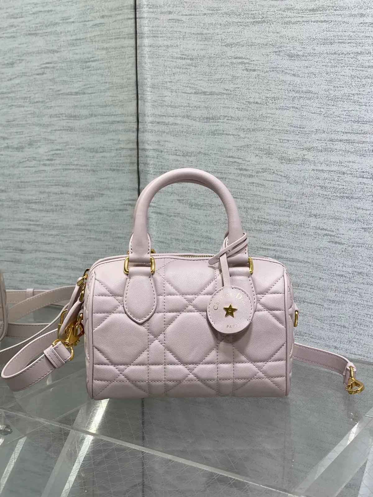 Dior Quilted Mini Boston Top Handle Bag image 1