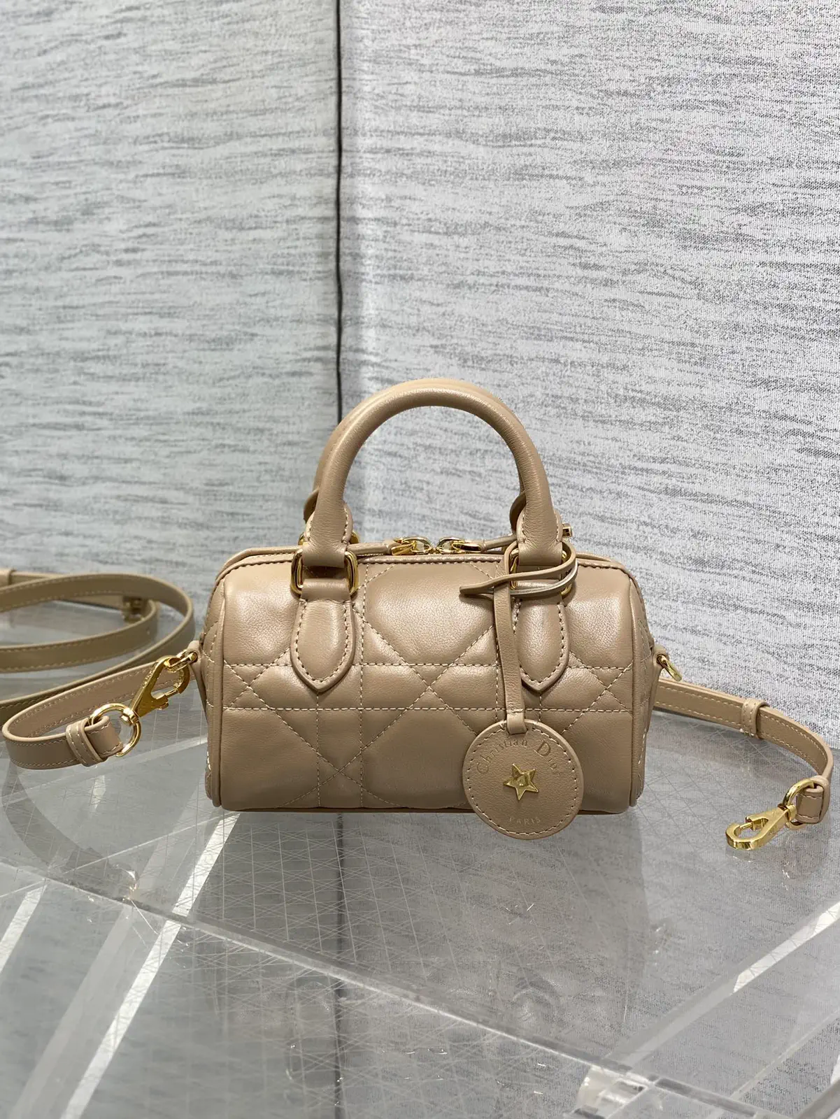 Dior Quilted Mini Boston Top Handle Bag image 1