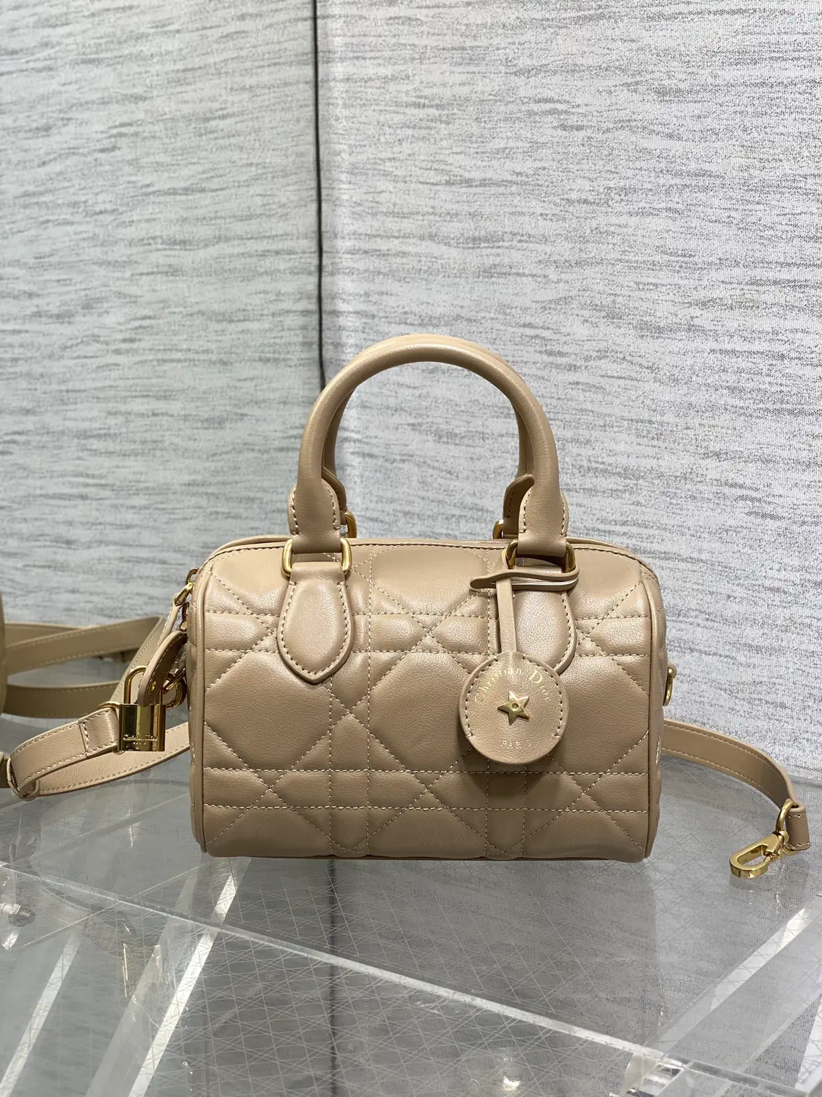 Dior Quilted Mini Boston Top Handle Bag image 1