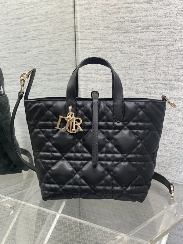 Dior Quilted Leather Top Handle Bag image 1