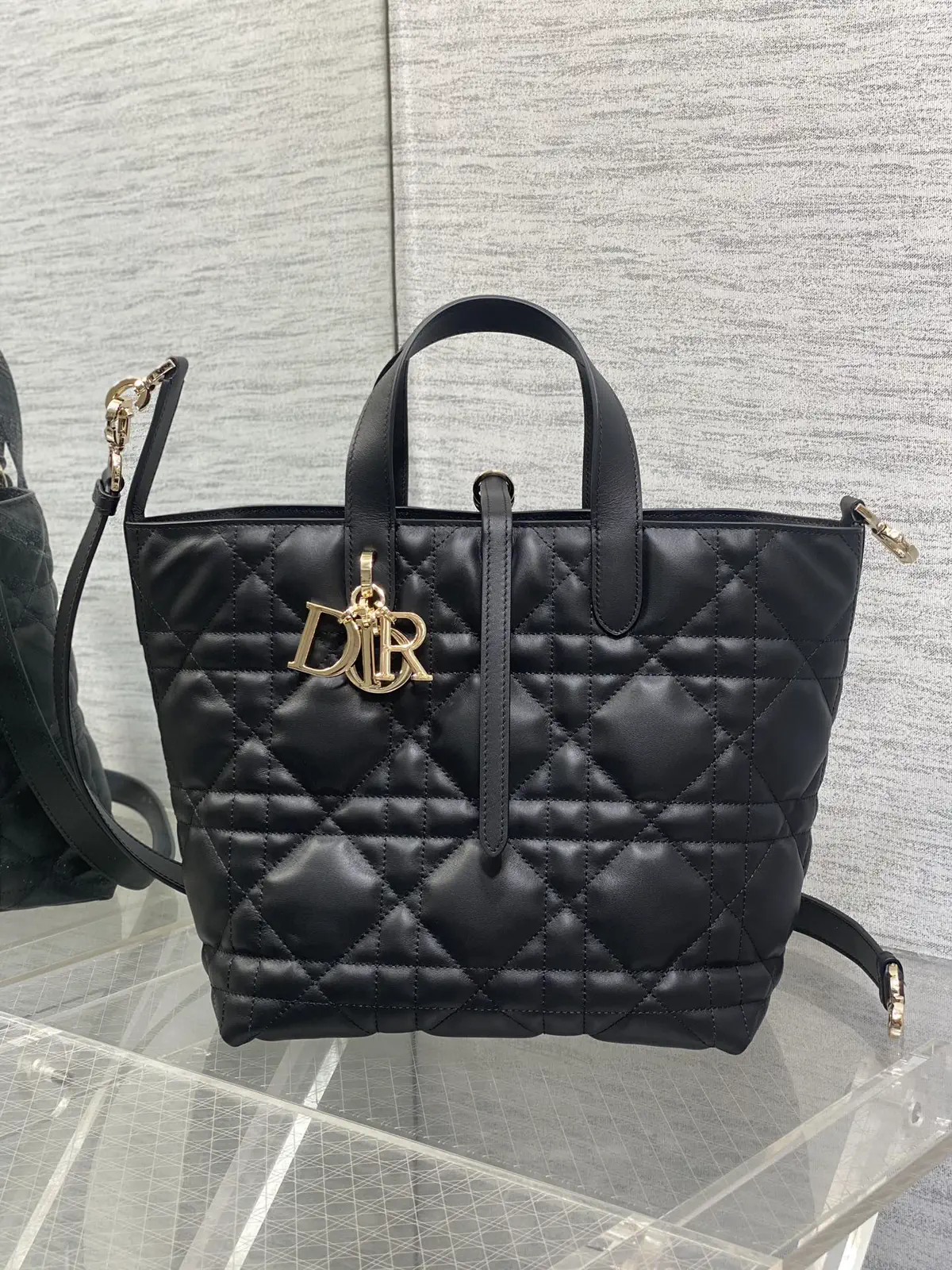 Dior Quilted Leather Top Handle Bag image 1