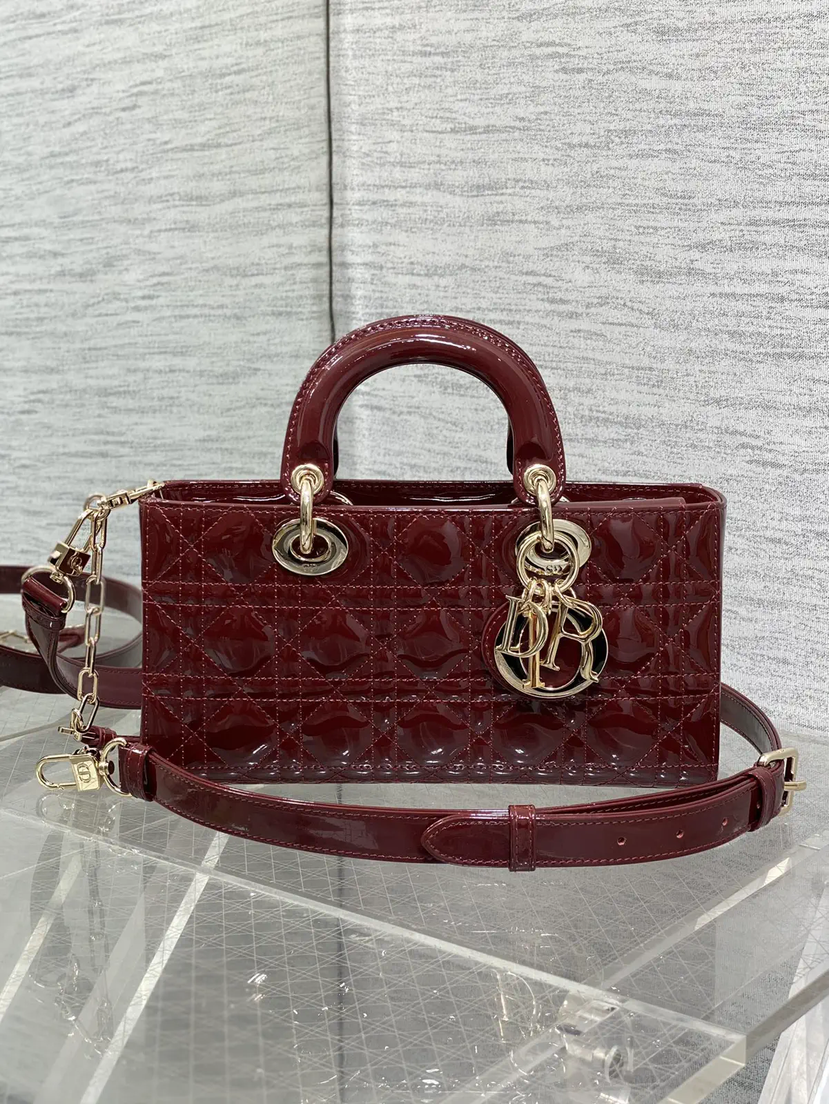 Dior Quilted Patent Top Handle Bag image 1