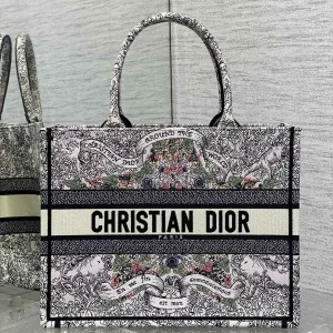 Dior Around the World Embroidered Tote Bag image 1