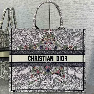 Dior Around The World Embroidered Tote Bag image 1