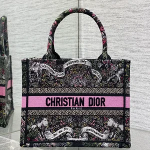 Dior Embroidered Floral Small Tote Bag image 1
