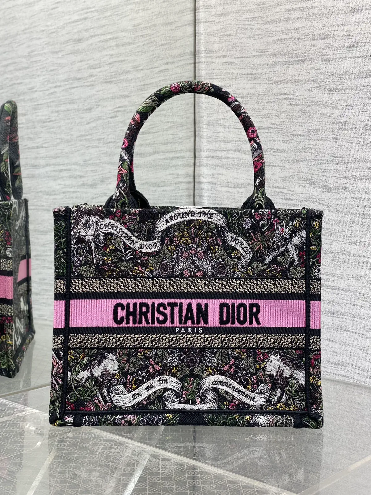 Dior Embroidered Floral Small Tote Bag image 1