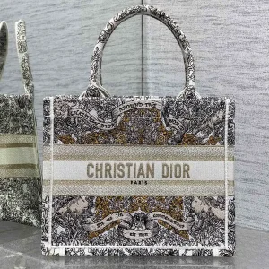 Dior Embroidered Small Tote Bag image 1
