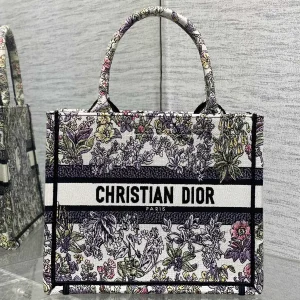Dior Floral Embroidered Small Tote Bag image 1