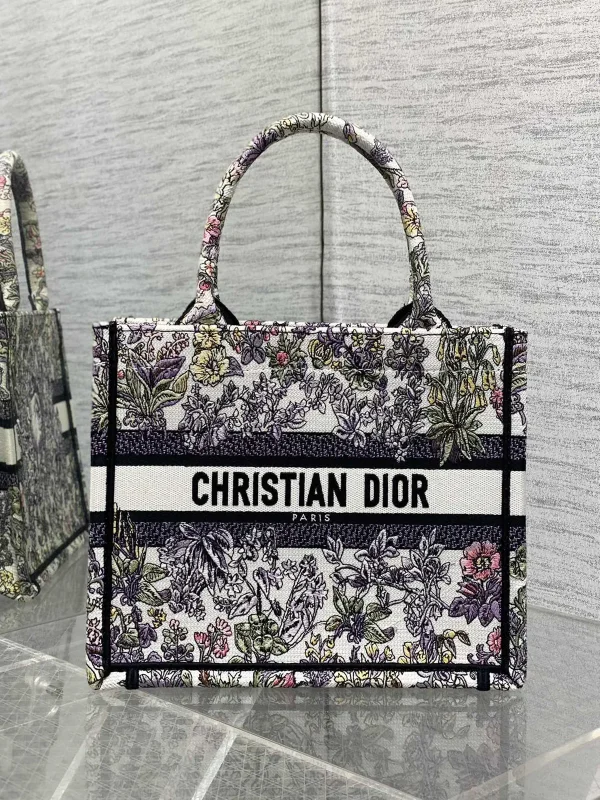 Dior Floral Embroidered Small Tote Bag image 1
