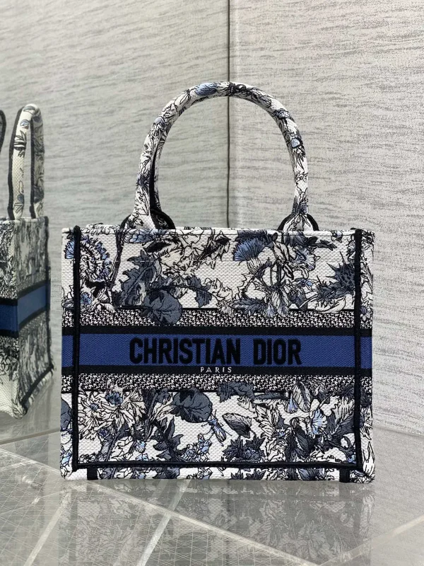Dior Floral Embroidered Small Tote Bag image 1