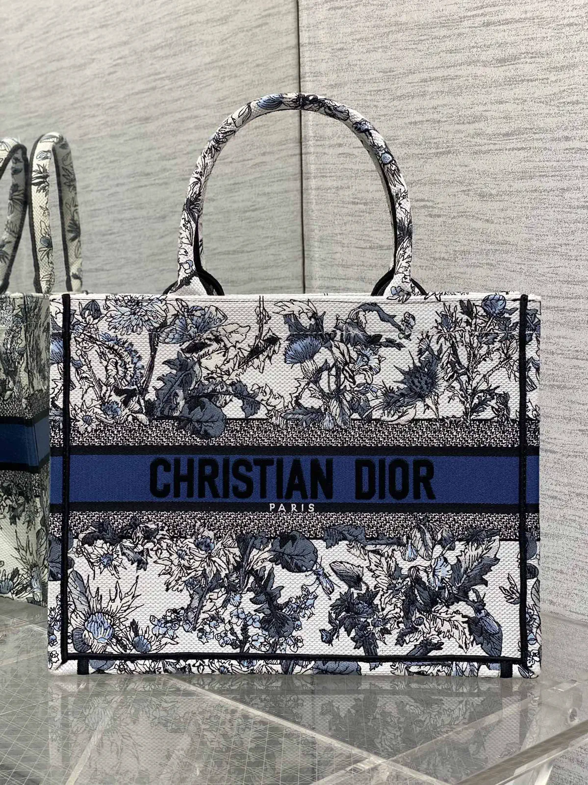 Dior Floral Pattern Tote Bag image 1