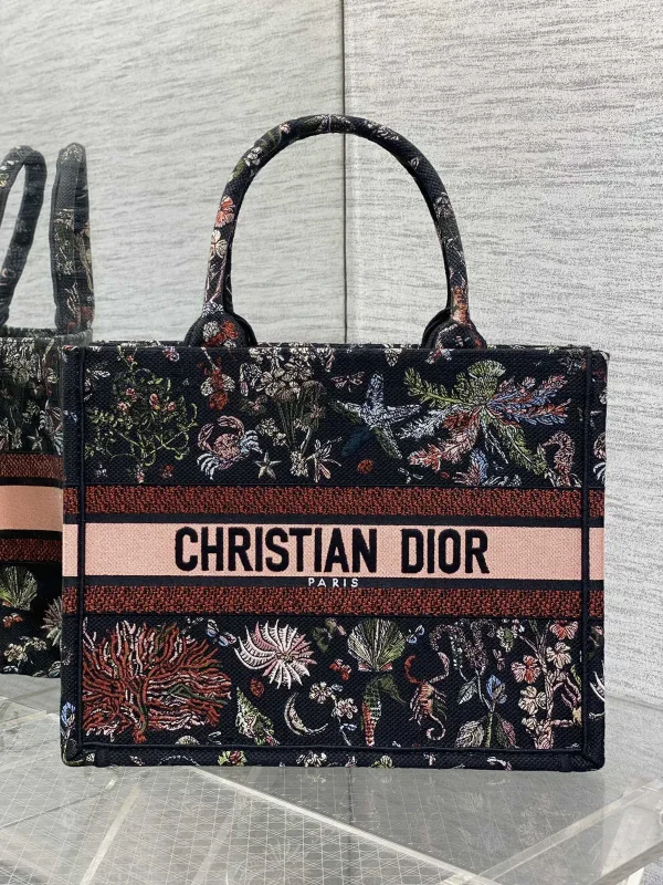 Dior Floral Marine Embroidered Tote Bag image 1