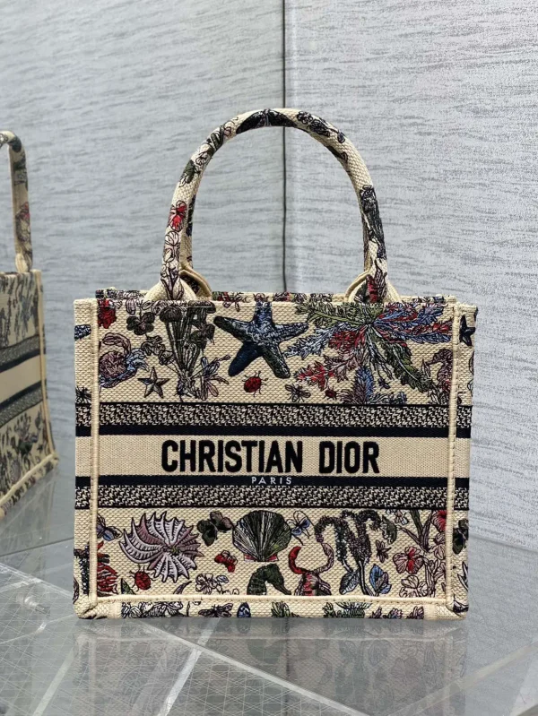 Dior Embroidered Small Tote Bag image 1