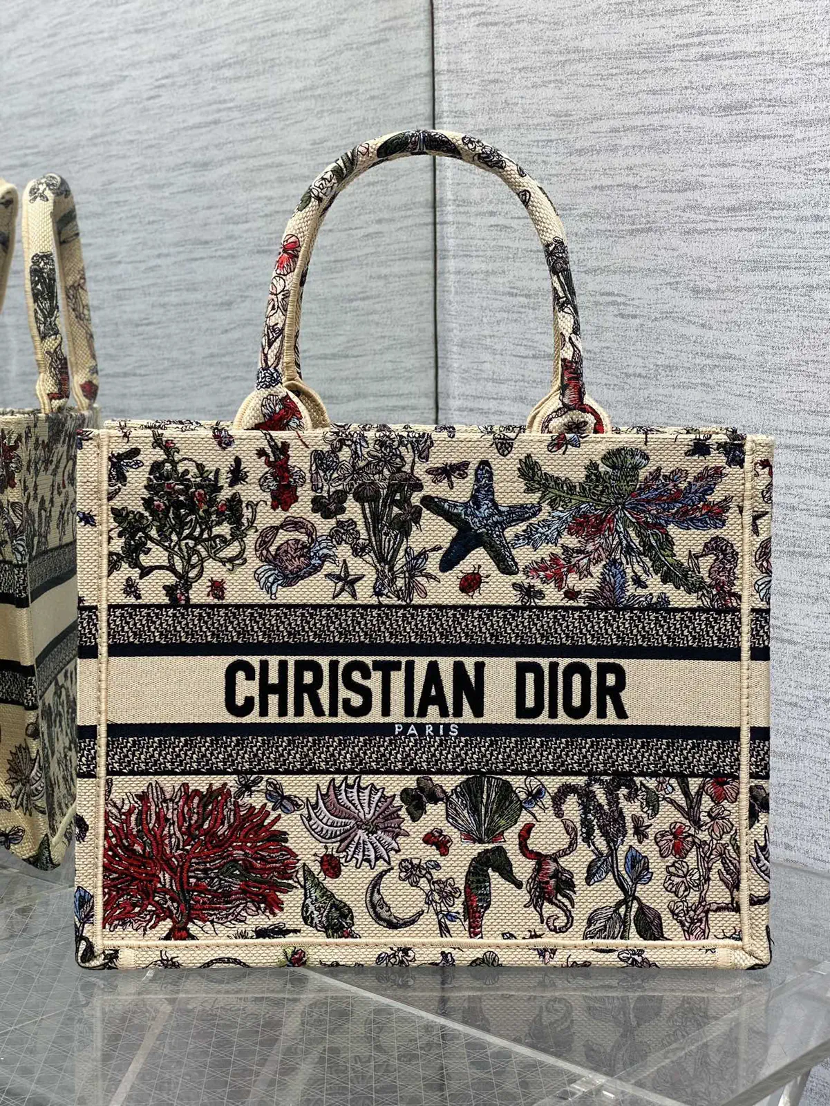Dior Embroidered Tote Bag image 1