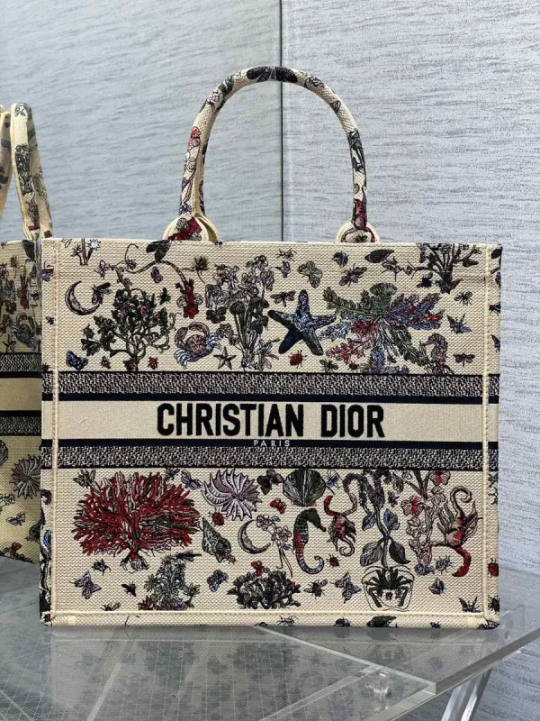 Dior Embroidered Tote Bag image 1