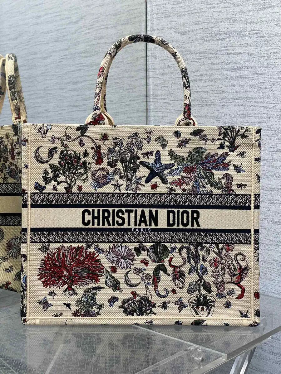 Dior Embroidered Tote Bag image 1